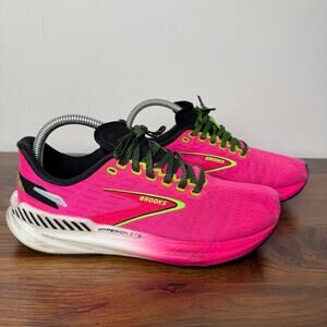 Brooks Hyperion GTS Womens Running Shoes Pink Neon Lime Size 8 Cushion Stability